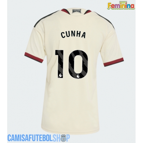 Camisa de time de futebol Manchester United Matheus Cunha #10 Replicas 3º Equipamento Feminina 2026-27 Manga Curta